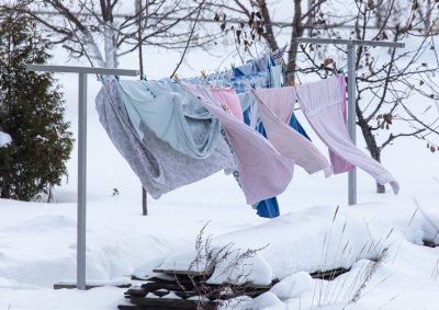 Laundry in winter